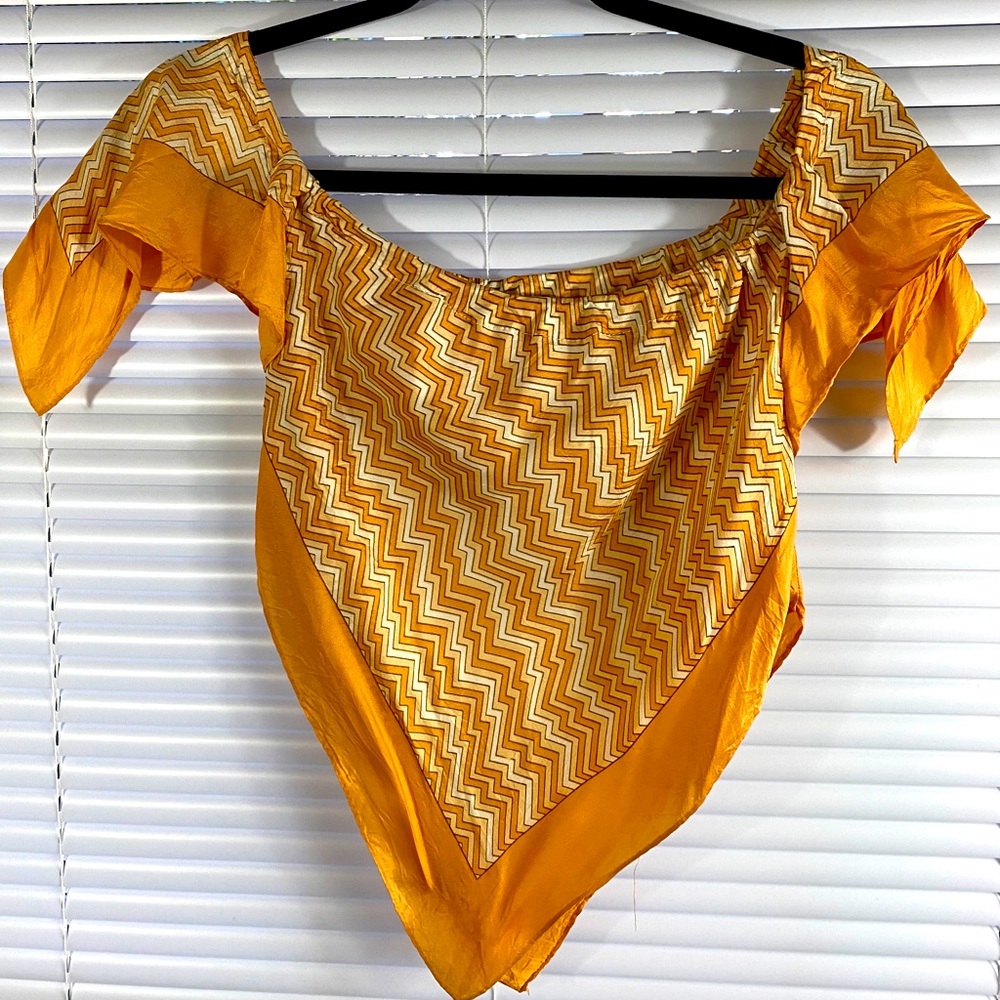 Silk scarf shirt
